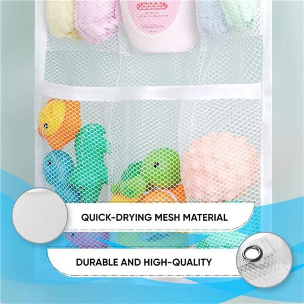 Shower Organizer Hanging 9 Pocket Mesh Caddy Bathroom Storage for Toiletries